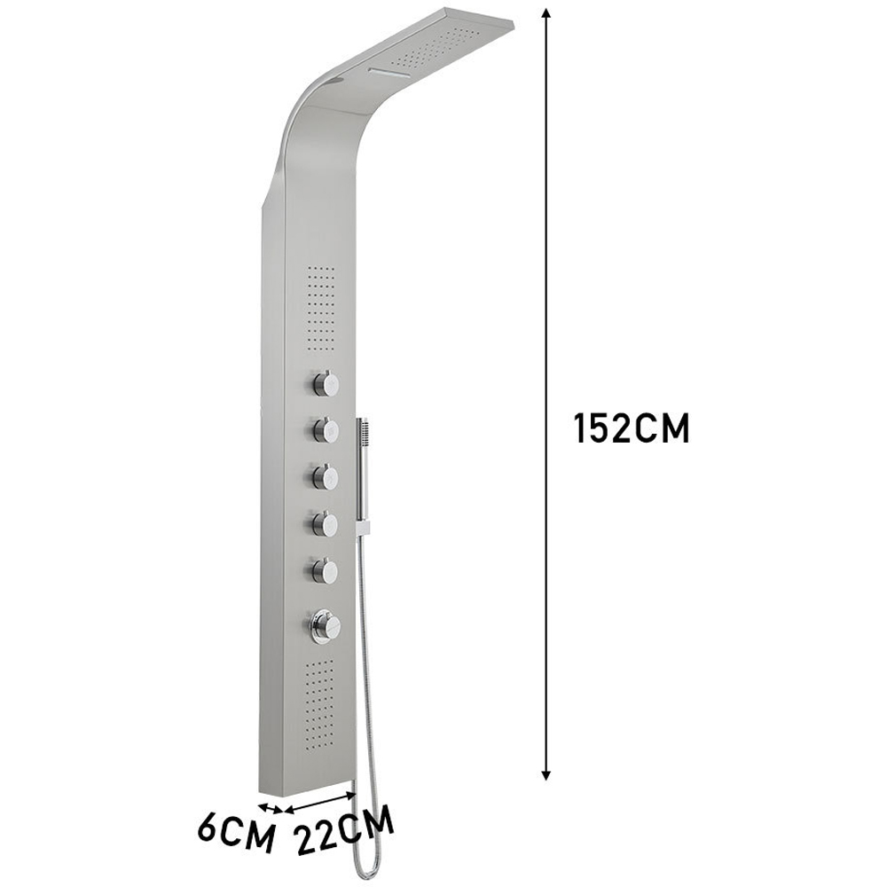 H&O Direct Stainless Steel Exposed Shower Panel Image 5