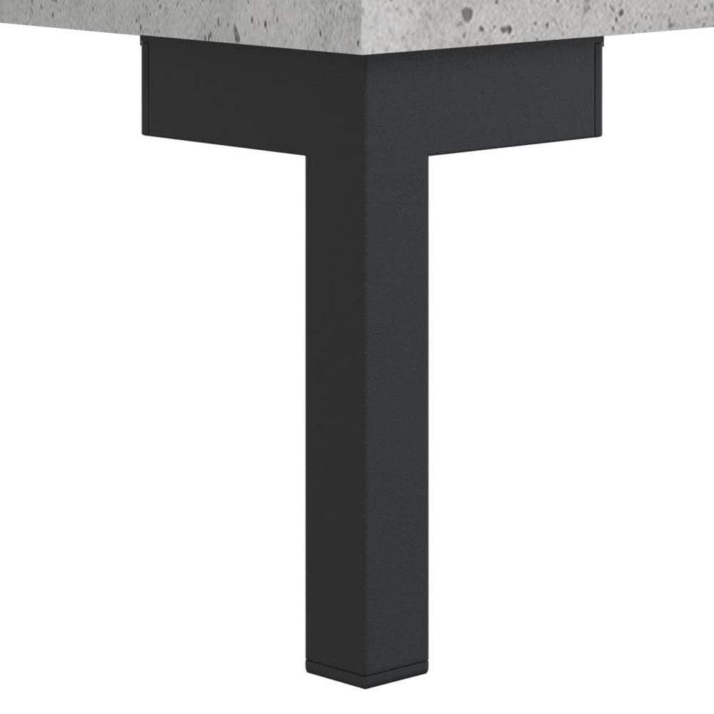 vidaXL 3 Shelf Concrete Grey Bookcase Image 7