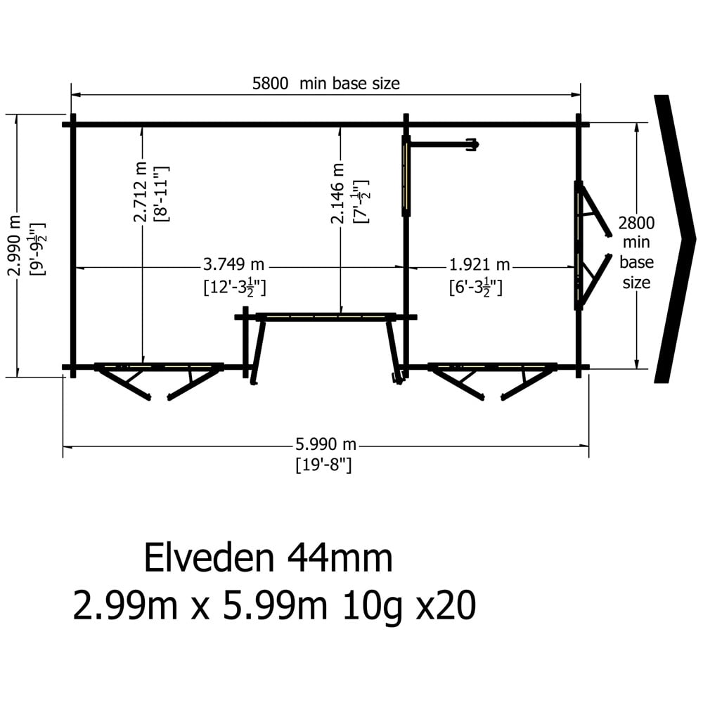 Shire Elveden 10 x 20ft Log Cabin Image 5