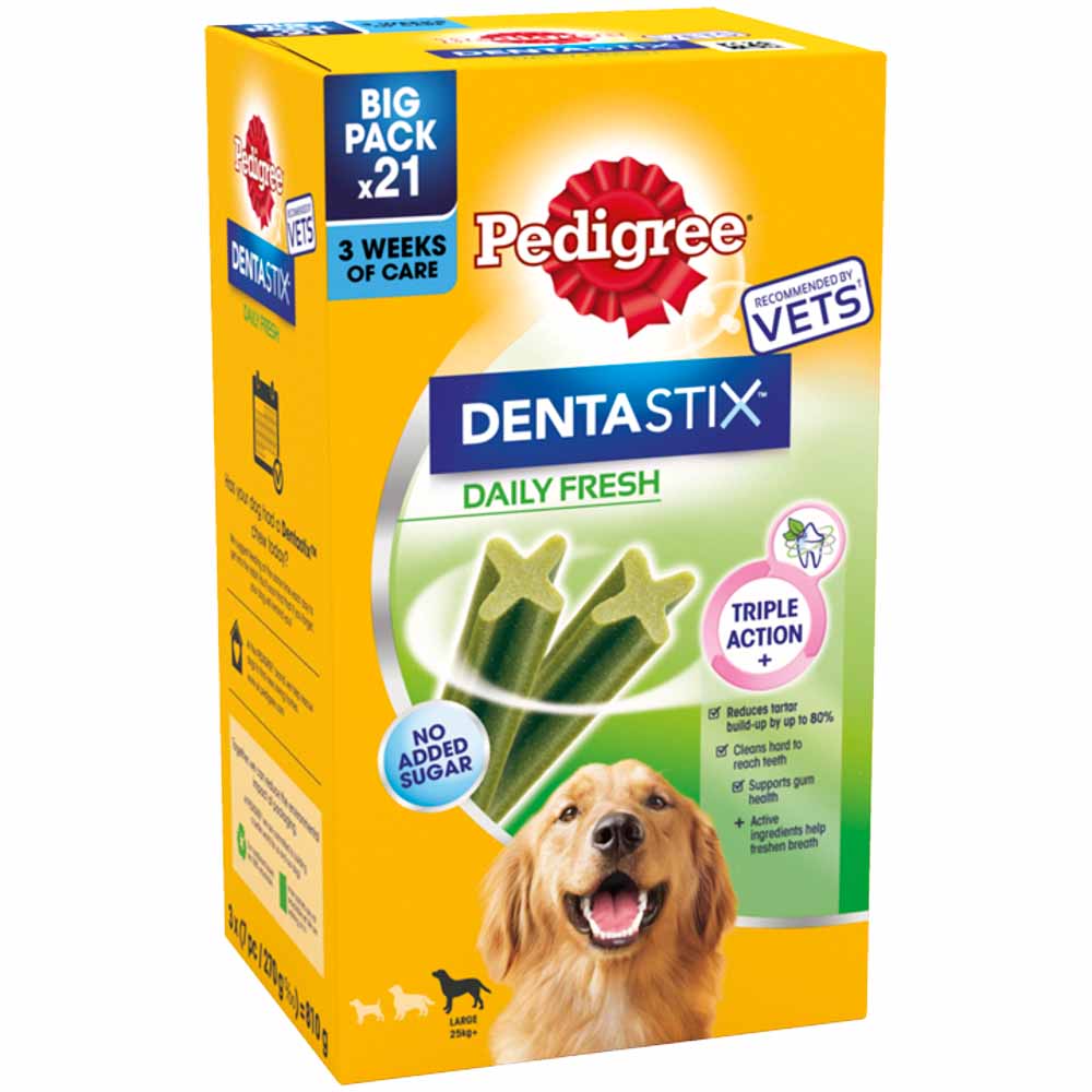 Pedigree 21 Pack Dentastix Fresh Adult Large Dog Treats 810g Image 3