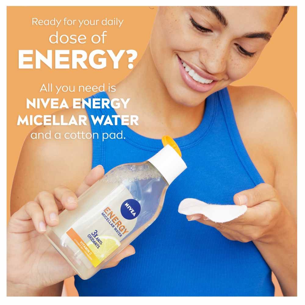 Nivea Energy Micellar Water Make-Up Remover with Vitamin C 400ml Image 3