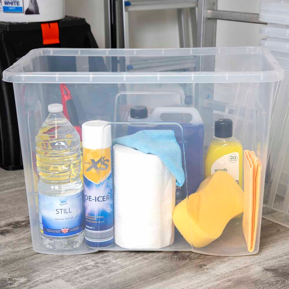 Wham 80L Storage Crystal Box and Lid 4 Pack Image 2