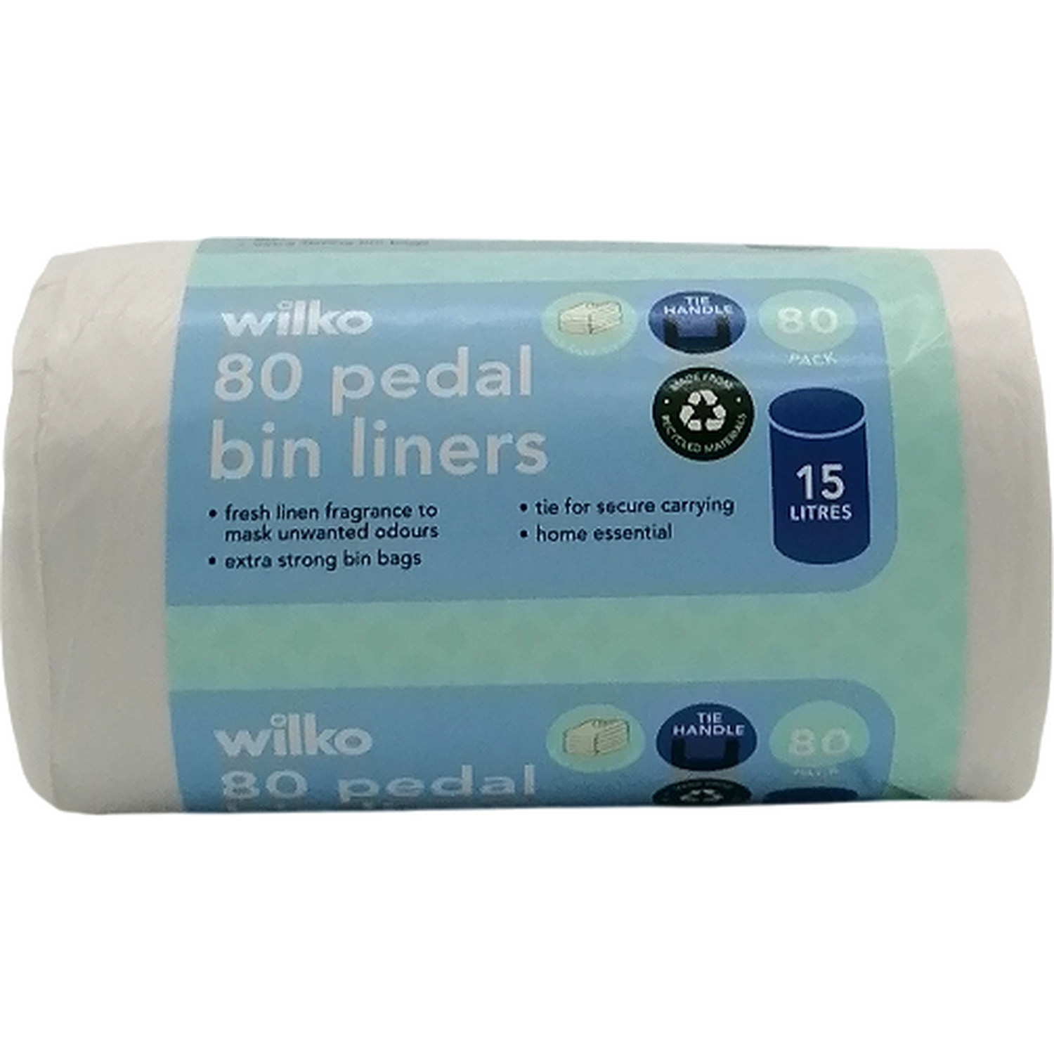 Pack of 80 Tie Handle Pedal Bin Liners 15L Image