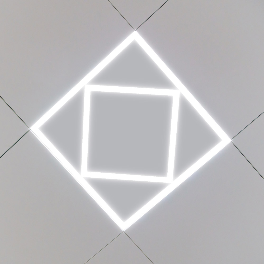 ENER-J 40W LED Diamond Ceiling Panel Light 6000K 60 x 60cm Image 6