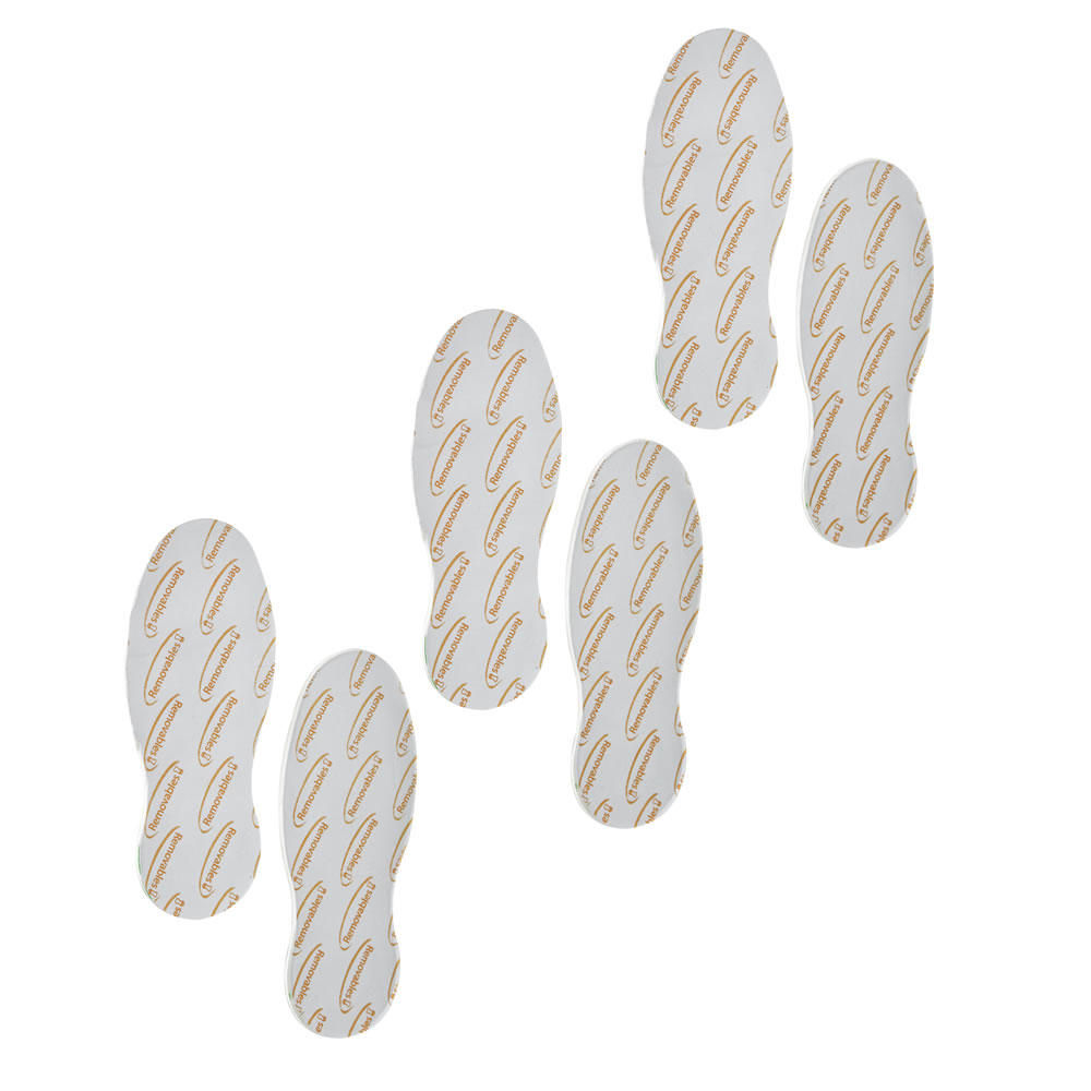 Wilko Foot Shape Removable Double Sided Tape Strip  6 pack Image