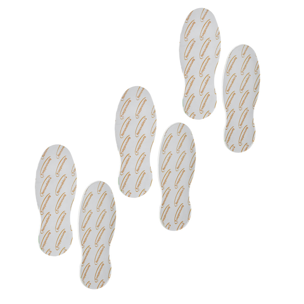Wilko Foot Shape Removable Double Sided Tape Strip 6 pack Wilko