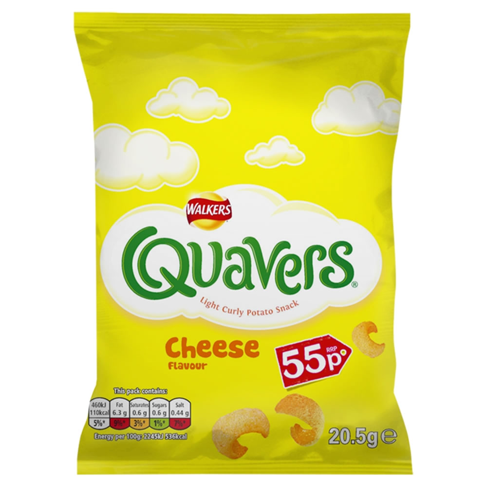 Walkers Quavers Cheese Little Curly Potato Snack 20g Image