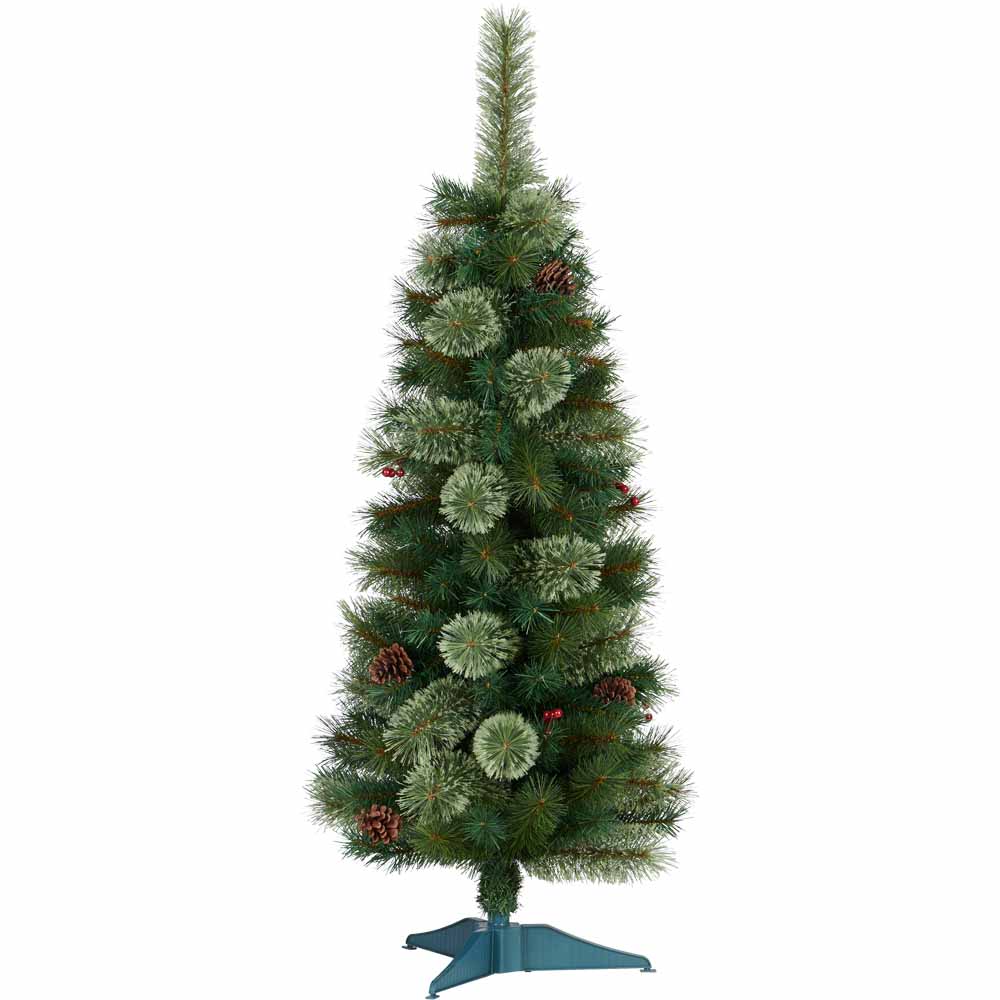 Wilko 4ft Mixed Berries and Cones Christmas Tree Image 1