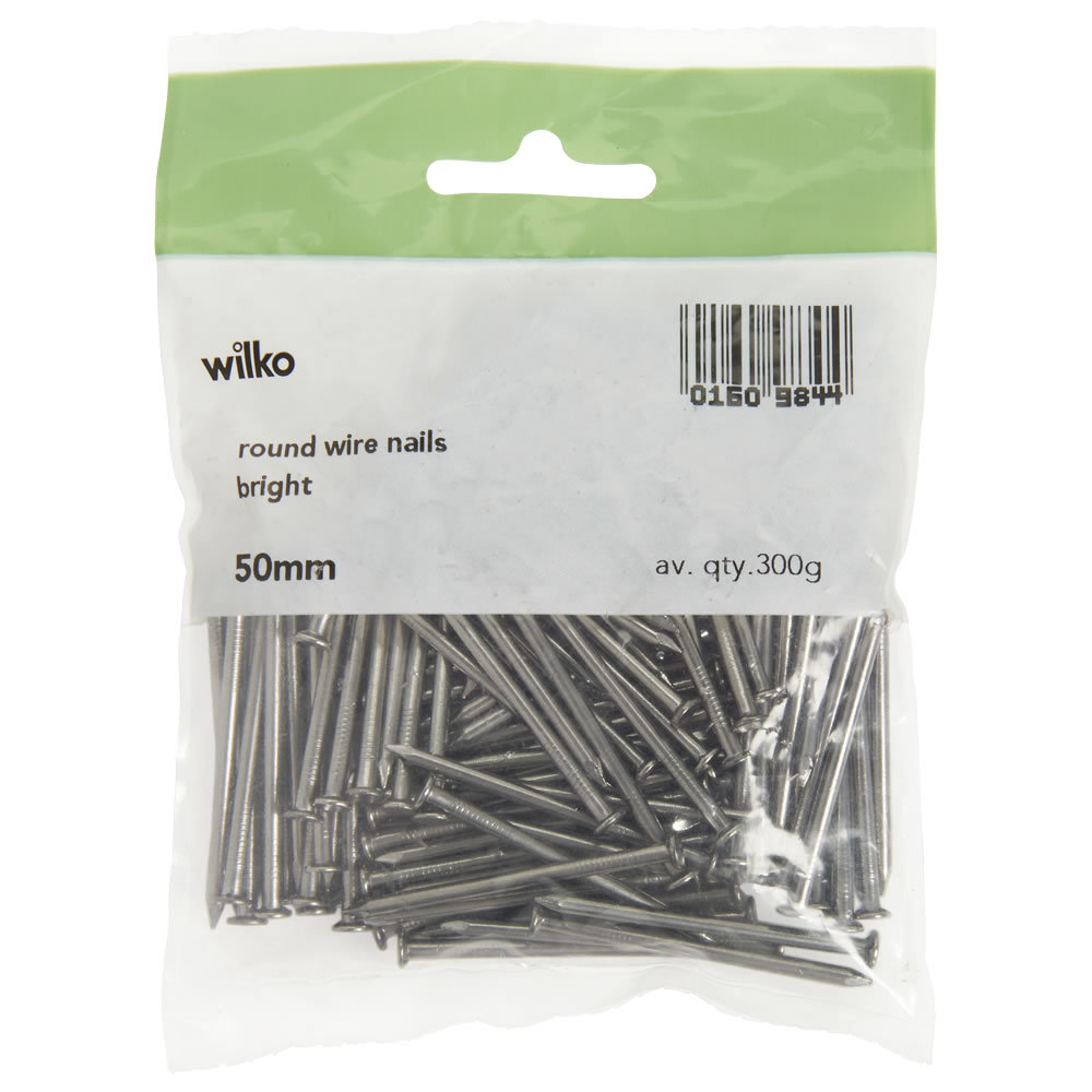 Wilko 50mm Round Head Wire Nails 300g Image 2