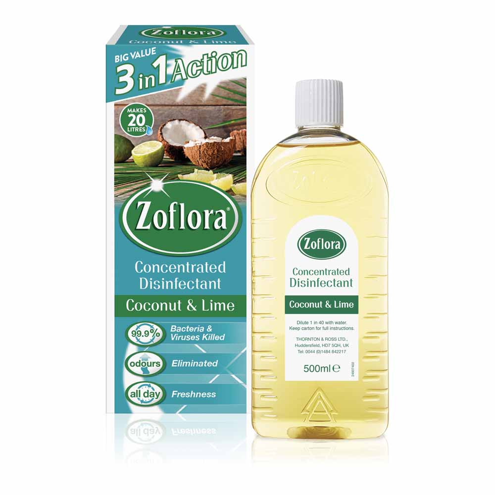 Zoflora Coconut and Lime Concentrated Disinfectant 500ml Image 2