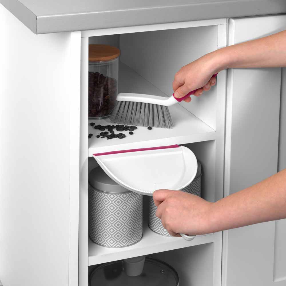 Kleeneze Antibacterial Mini Dustpan and Brush Set Wilko