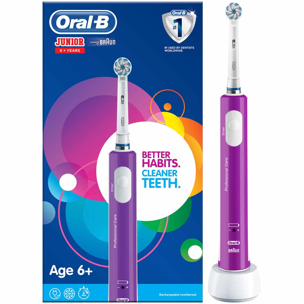 Oral B Electric Toothbrush Junior Purple Image 2