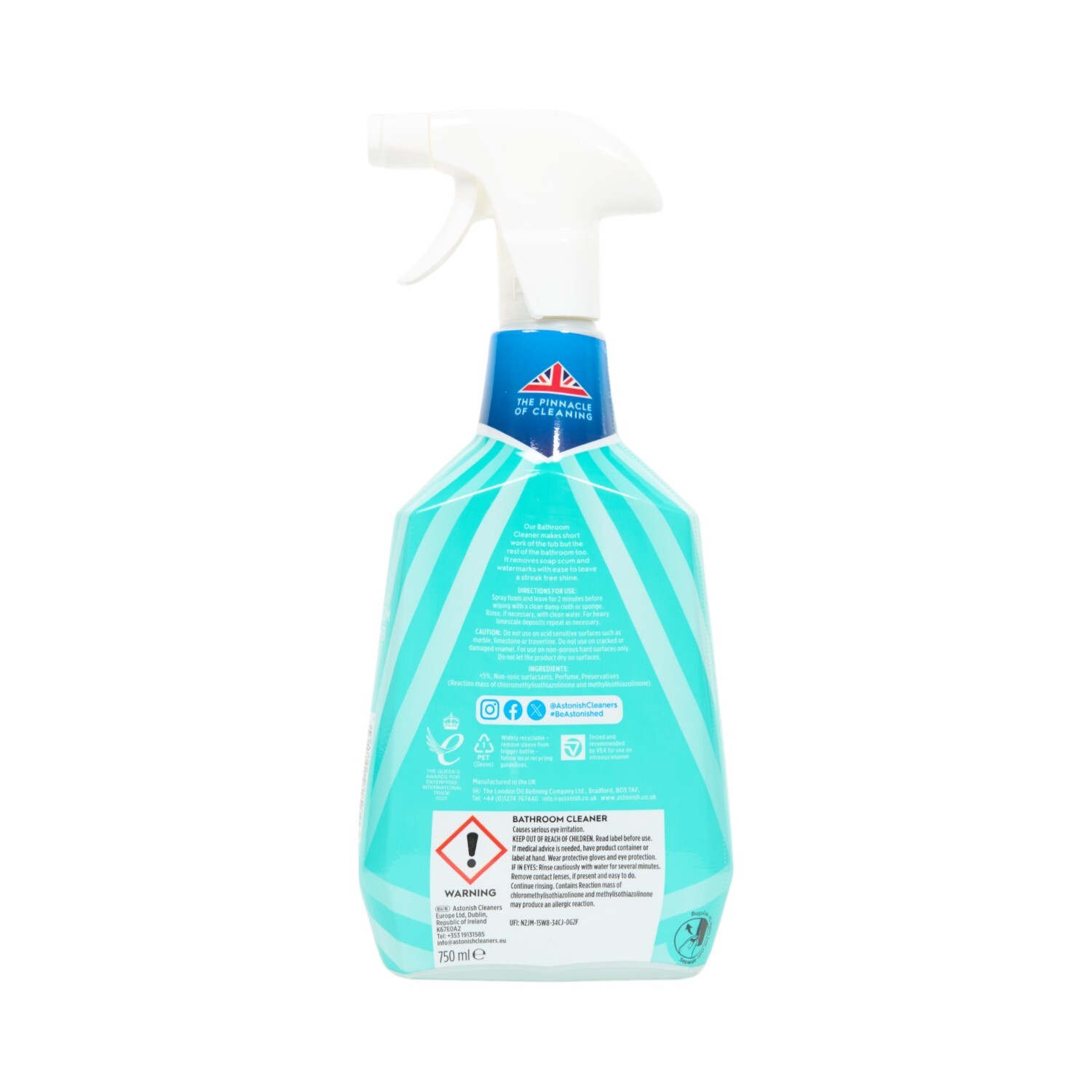 Astonish White Jasmine and Basil Bathroom Cleaner 750ml Image 2