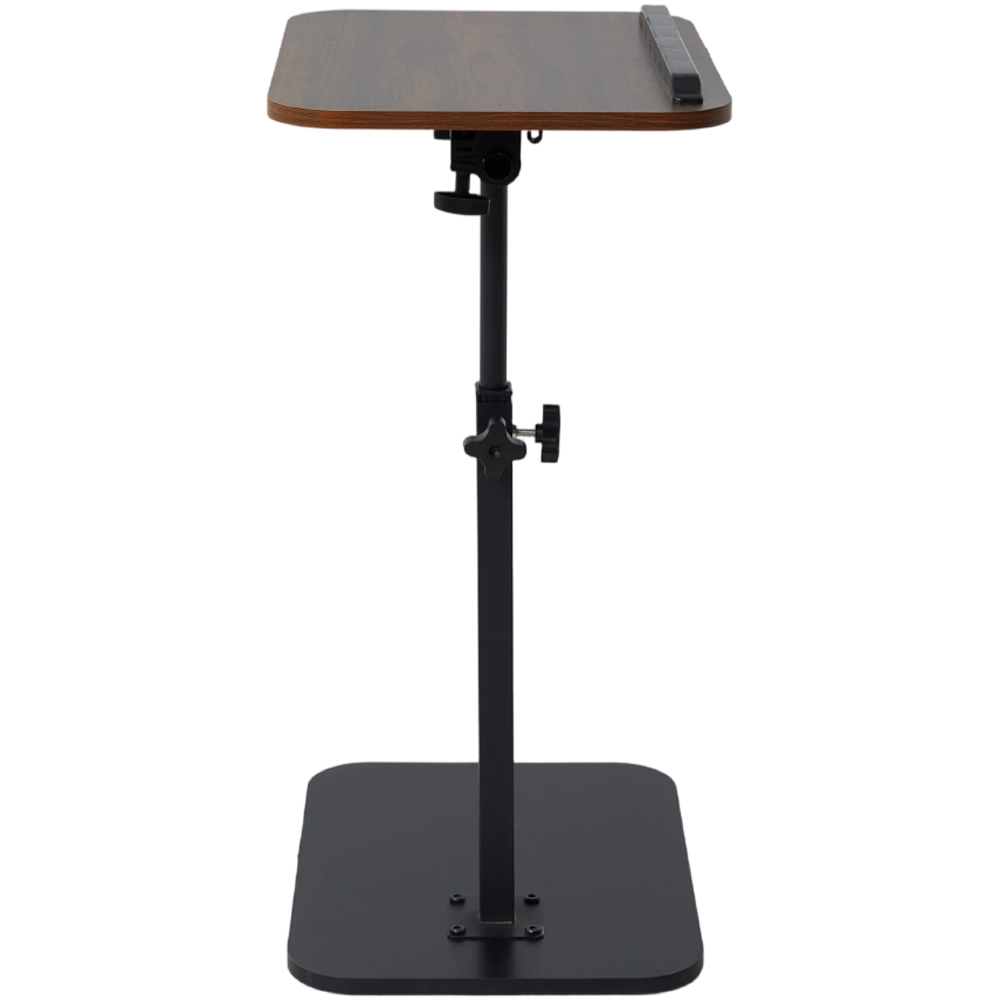 Living and Home Walnut and Black Adjustable Rotating Side Table Image 3