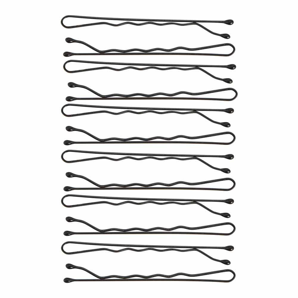 Wilko Medium Hair Grips Black 50 Pack