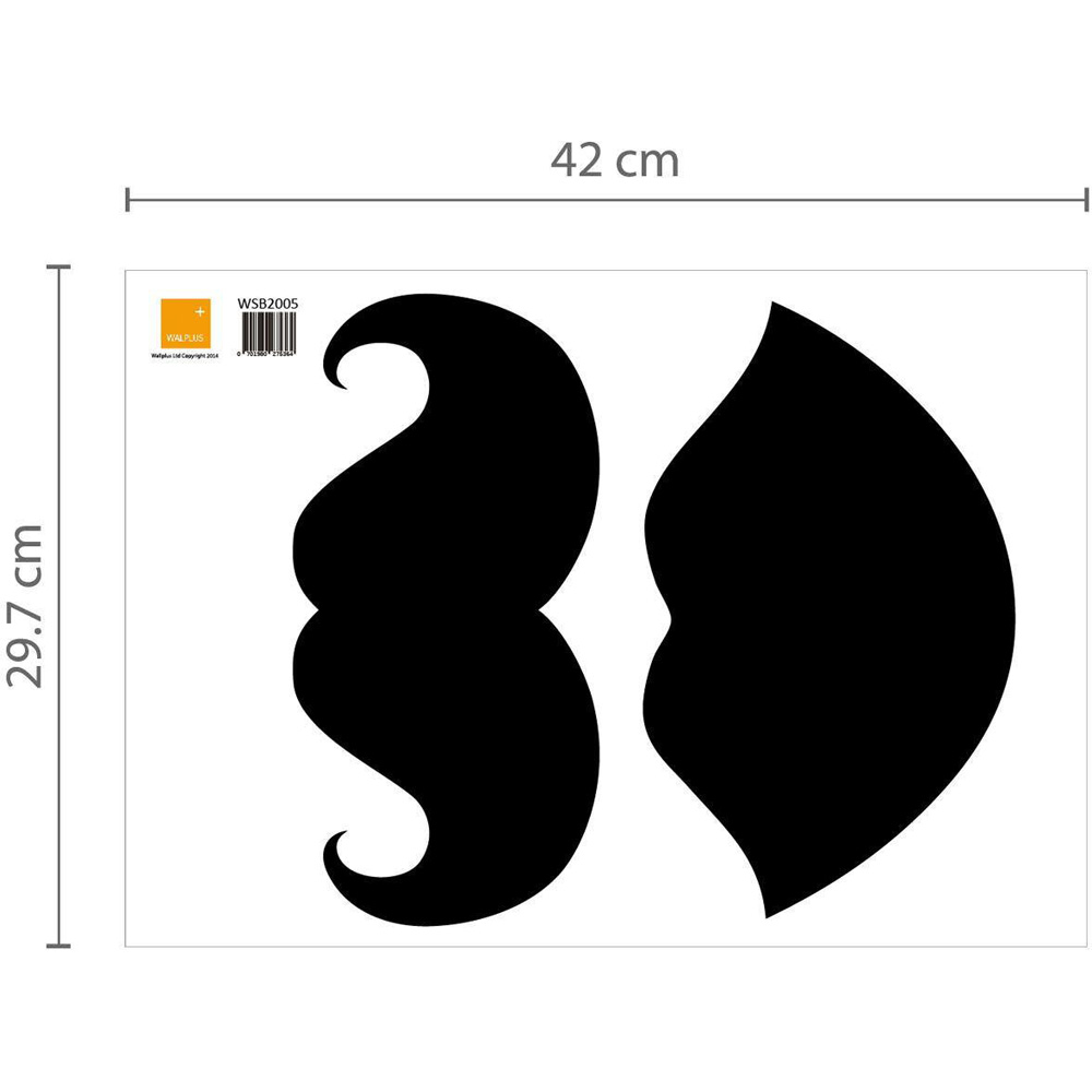 Walplus Mouth and Beard Blackboard Wall Sticker Image 4