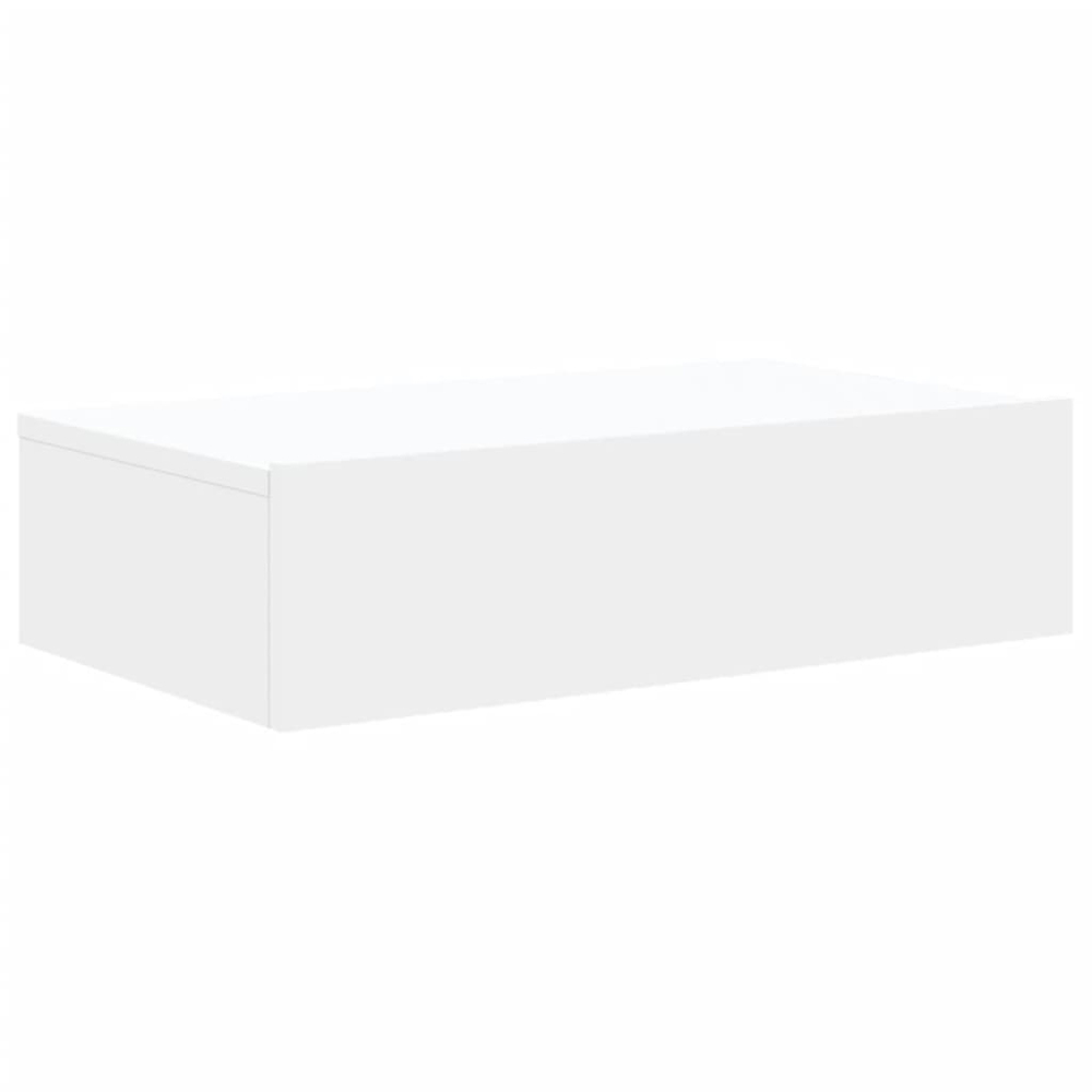 vidaXL Single Drawer White LED TV Cabinet Image 2