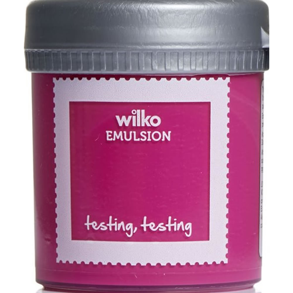Wilko Cherry Fizz Emulsion Paint Tester Pot 75ml Image 1