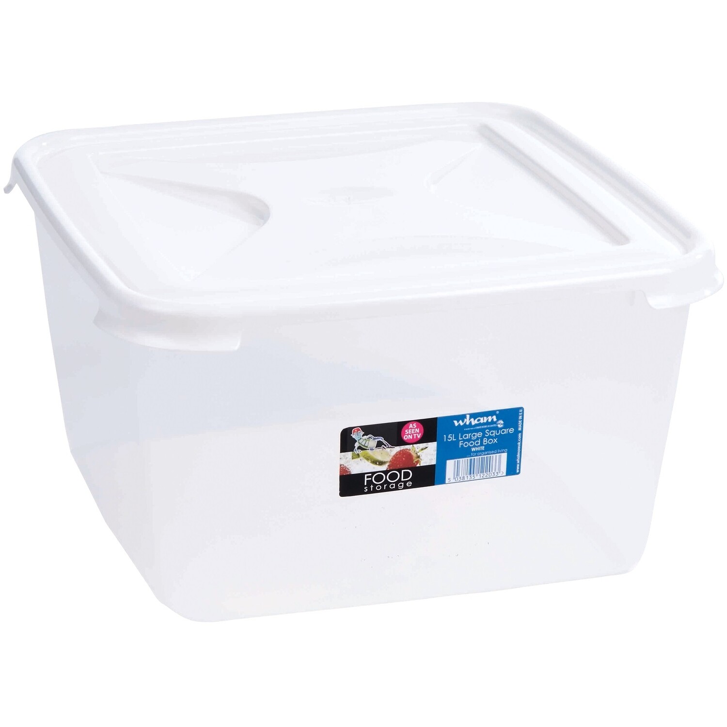 Wham 10L Rectangular White Food Container with Lid Image