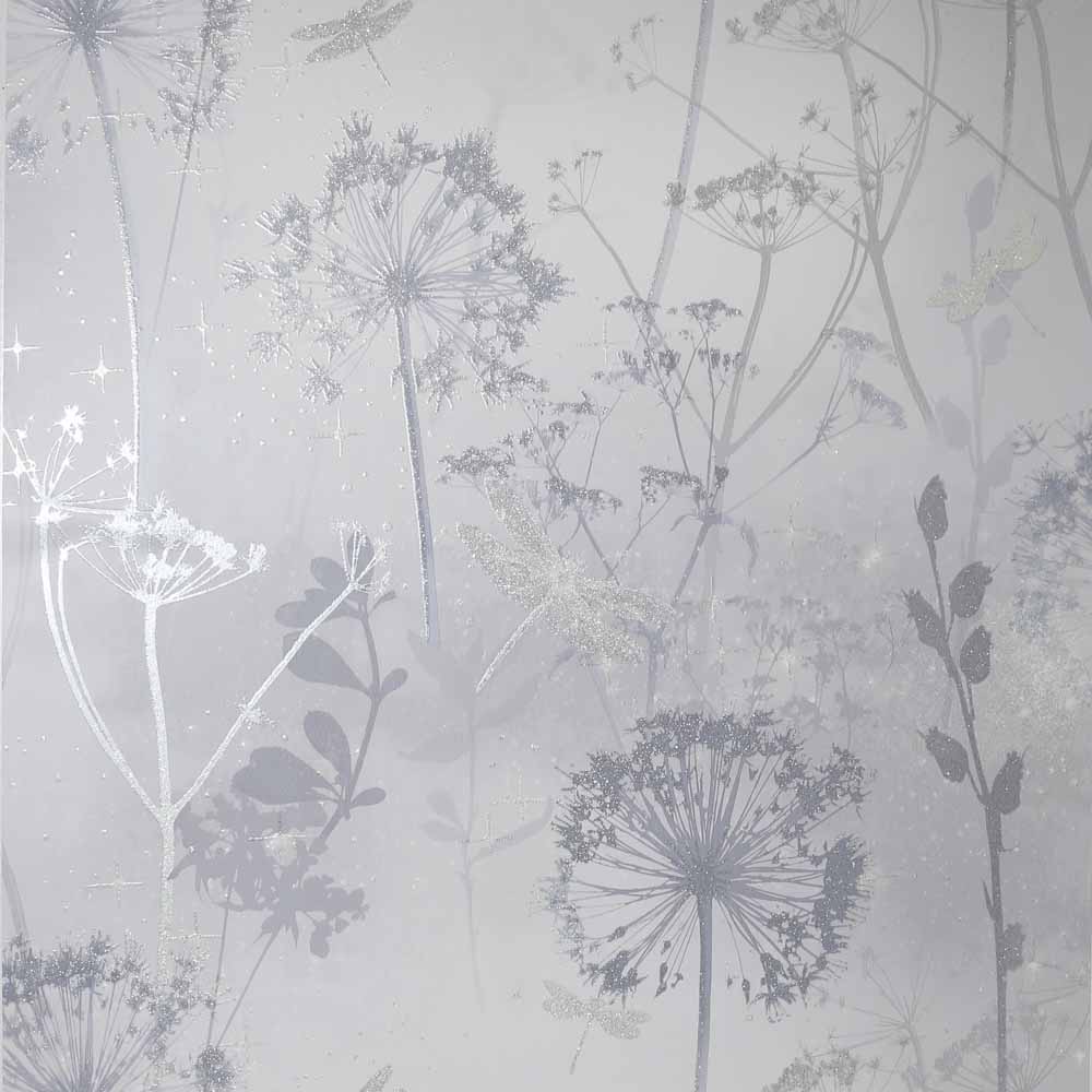 Arthouse Damsenfly Silver Wallpaper Image