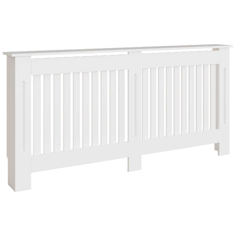 GFW Harrison White Open Slat Radiator Cover XL Image 1