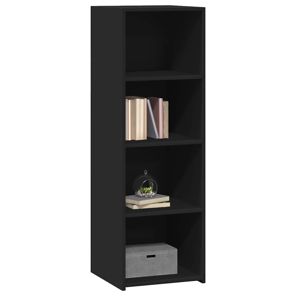 vidaXL 4 Shelf Black Highboard Image 3