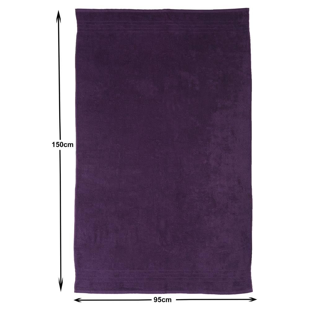 Wilko Purple Bath Sheet Image 3