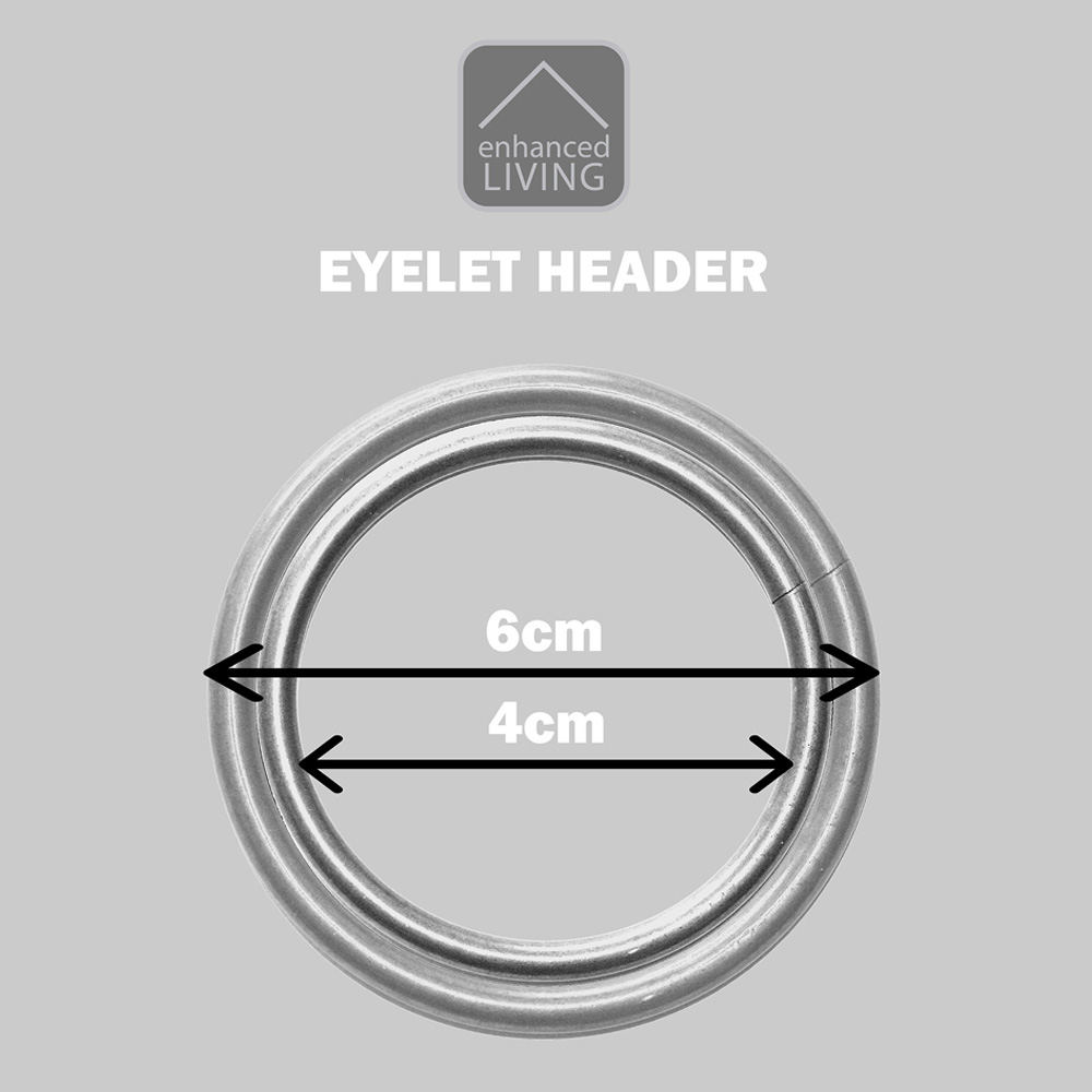 Enhanced Living Royale Silver Boucle Thermal Darkening Single Door Eyelet Curtain 168 x 214cm Image 8