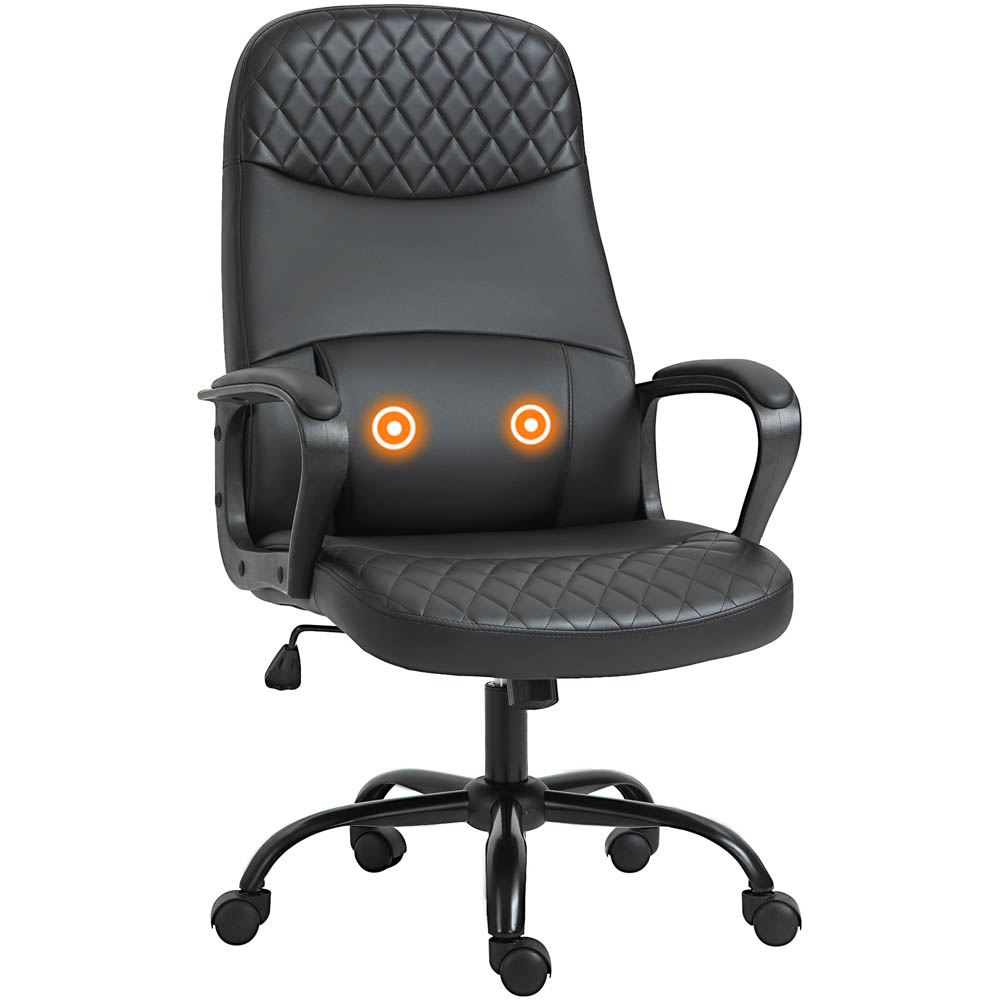 Portland Black PU Leather Massage Office Chair Image 2