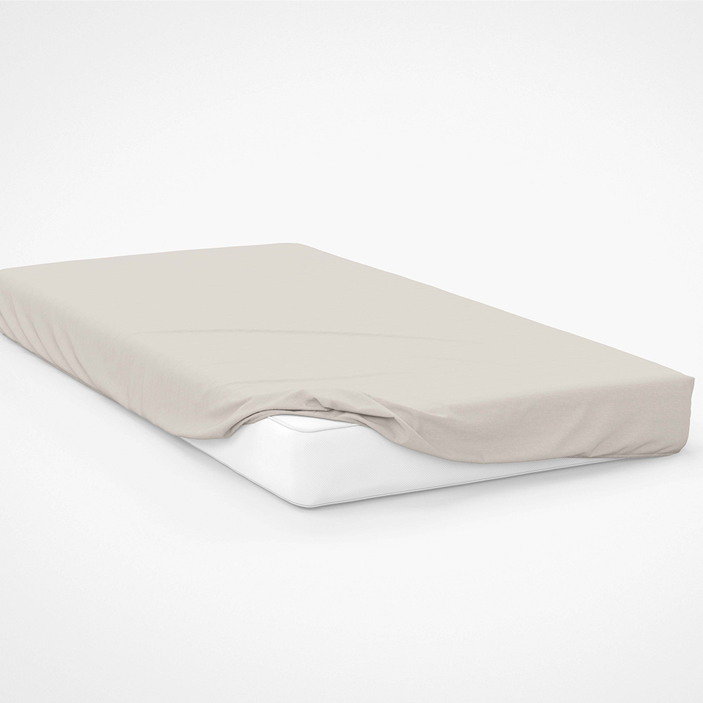 Serene Double Ivory Deep Fitted Bed Sheet Image 2