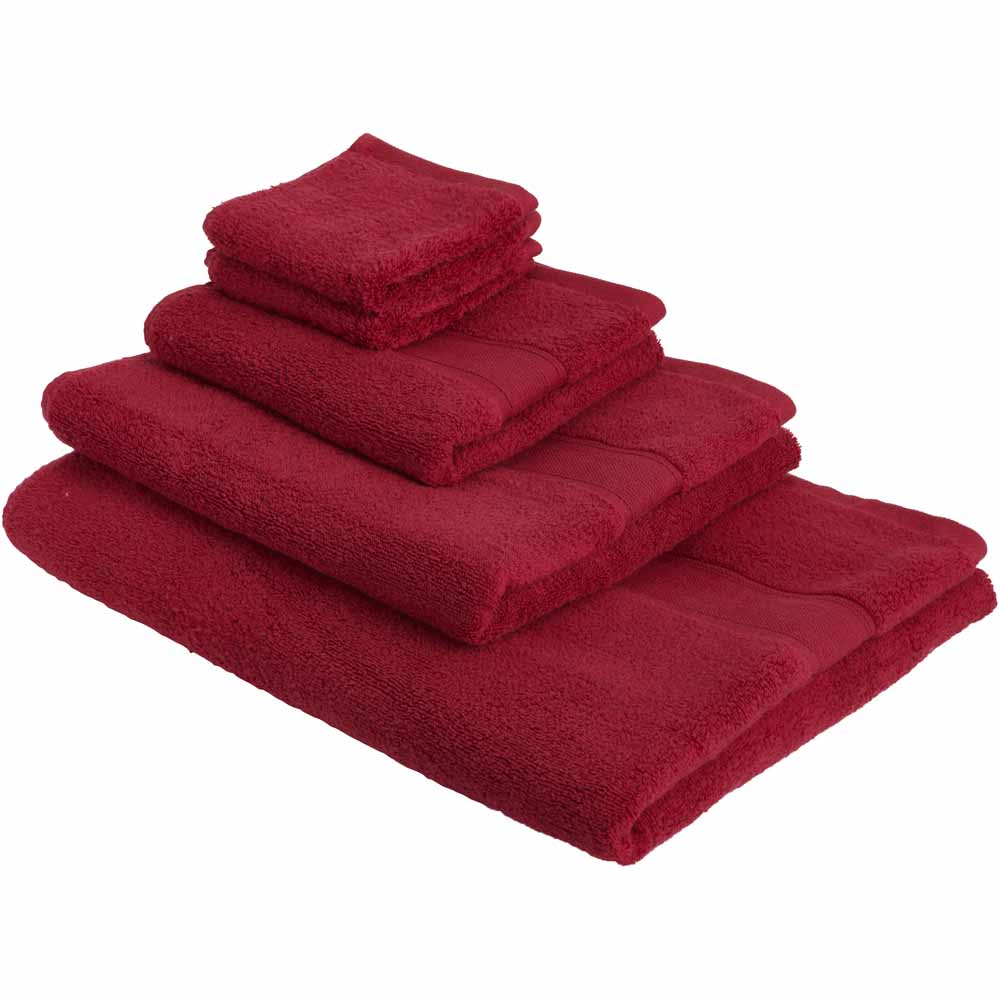 Wilko Supersoft Persian Red Face Cloths 2pk Image 4