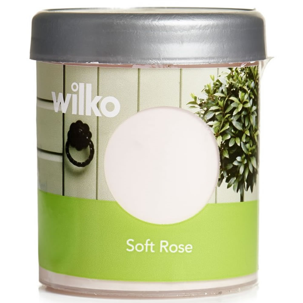 Wilko Garden Colour Soft Rose Exterior Paint Tester 75ml Image