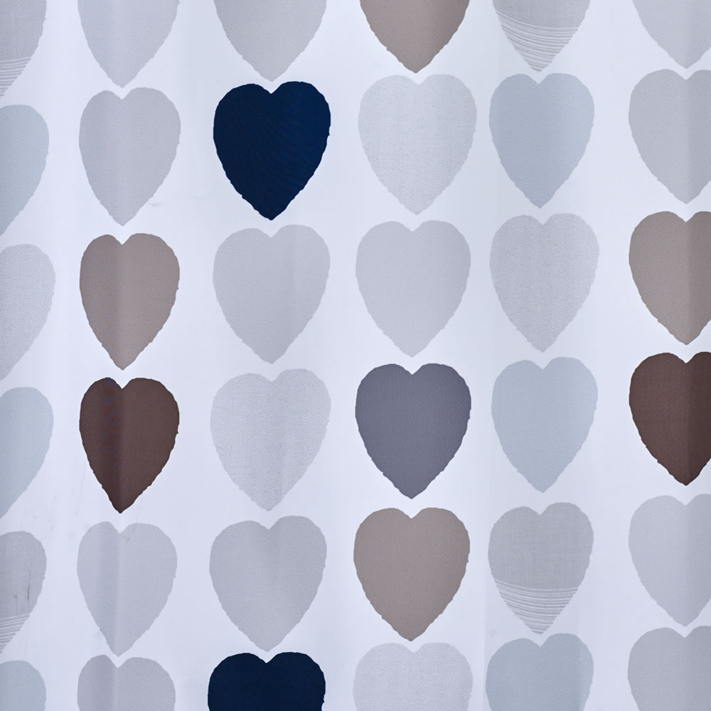 Wilko Hearts Shower Curtain Wilko Hearts Shower Curtain Image 2