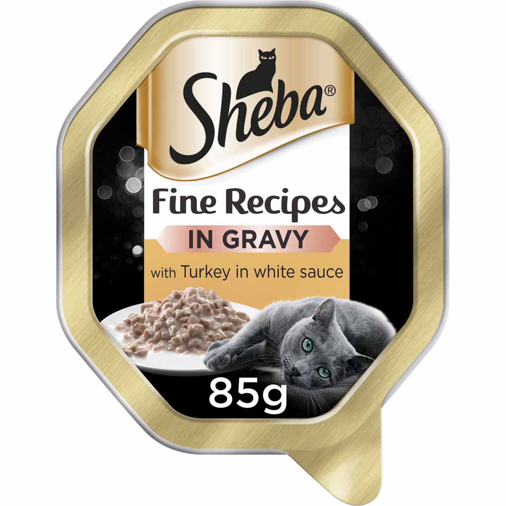 Sheba Turkey in White Sauce Cat Food Tray 85g Image 1