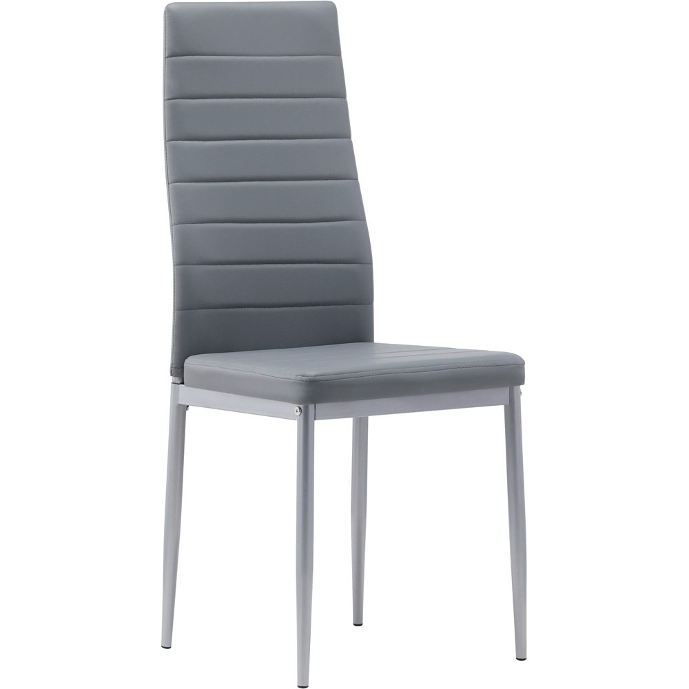 Brooklyn 4 Seater Small Round Dining Set Grey Image 3