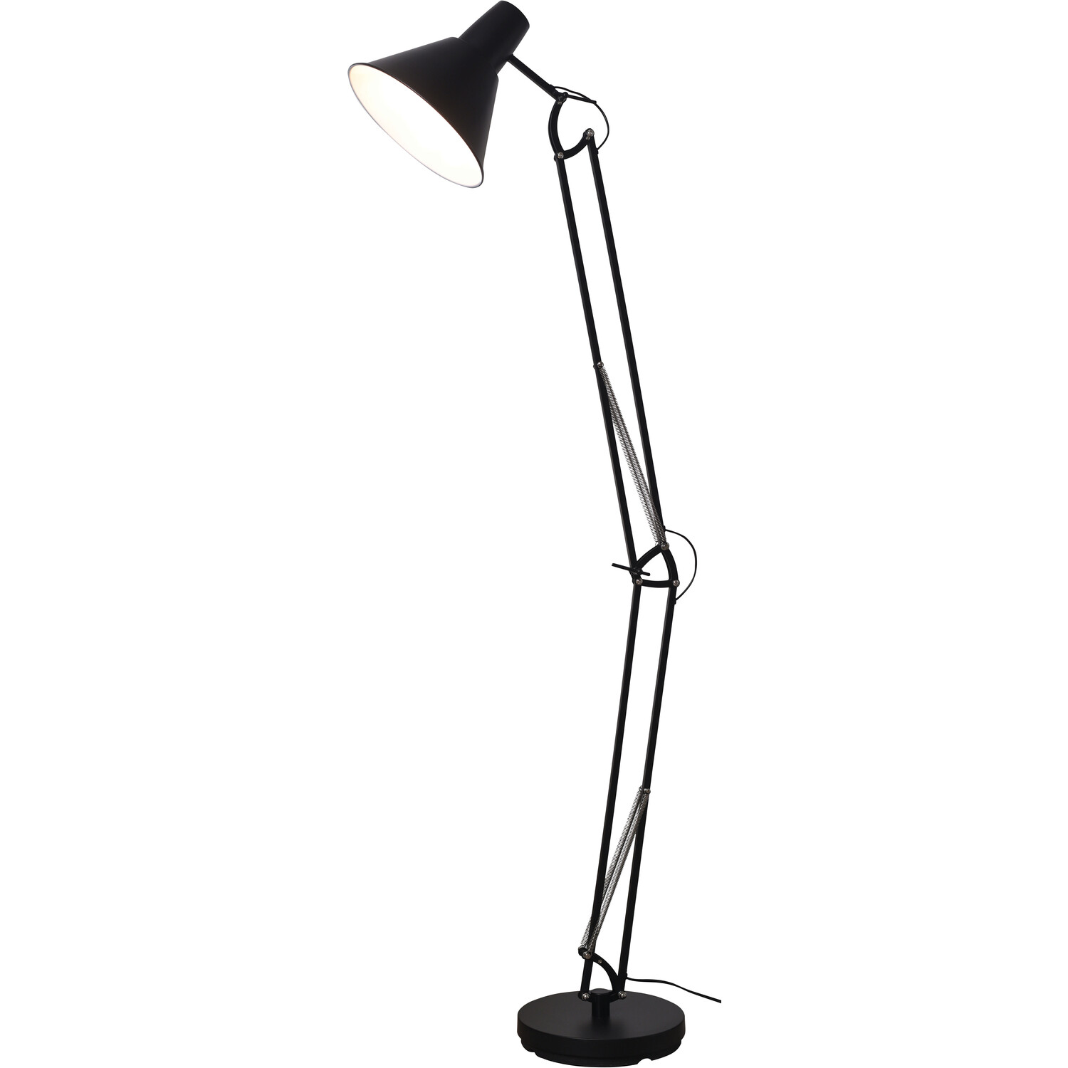Jenson Retro Black Floor Lamp Image 1