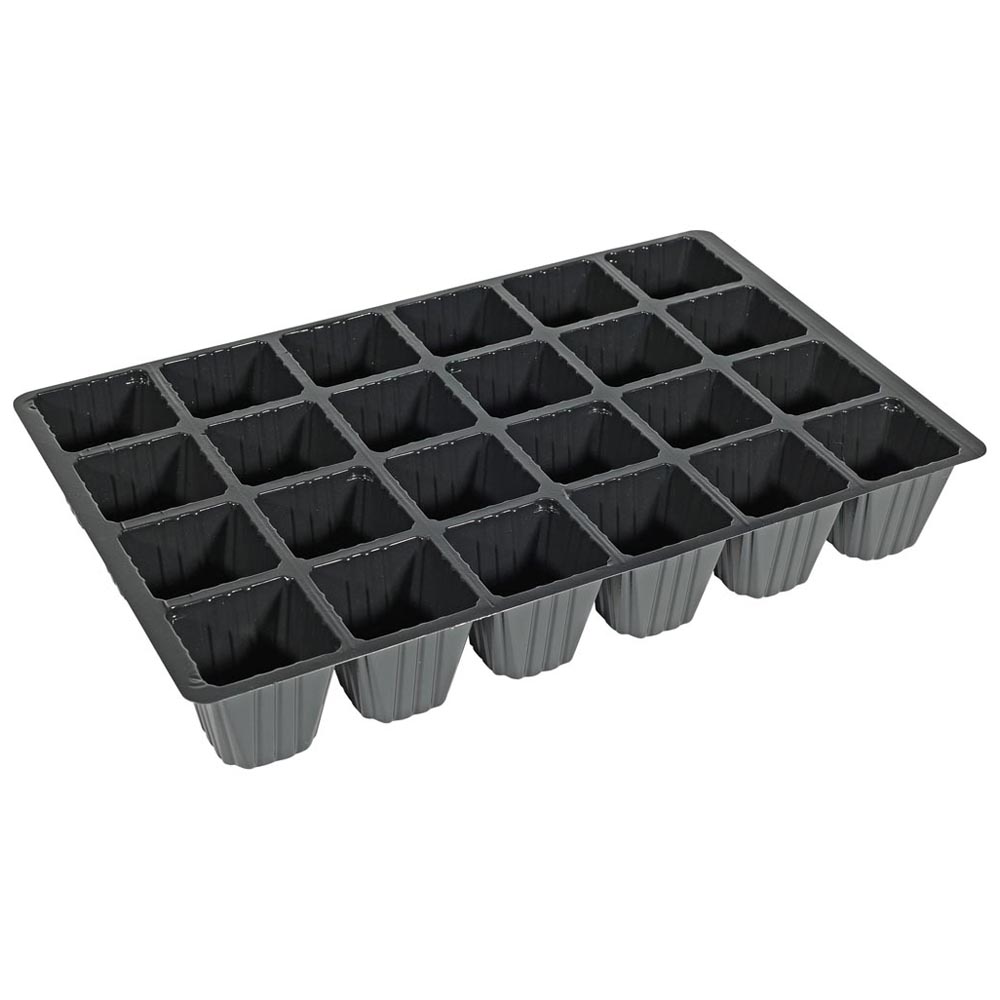 Wilko Black Seed Tray 24 Inserts 5 Pack Image 4