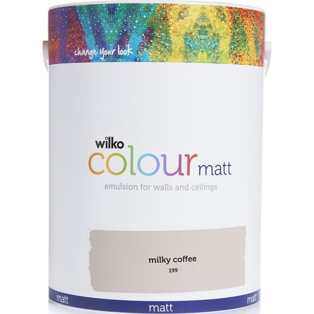 Wilko Milky Coffee Matt Emulsion Paint 5L Image 1