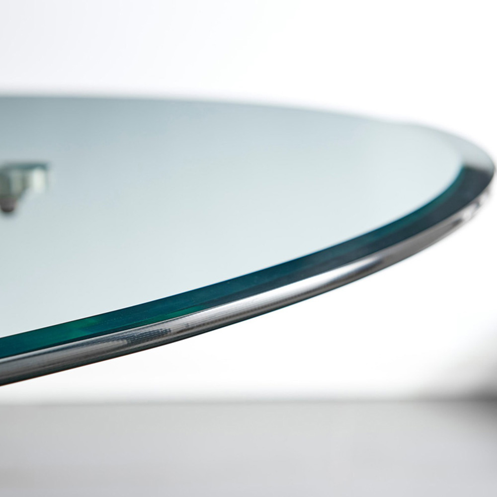 Furniturebox Arona Cesano 6 Seater Round Dining Set Black and Chrome Image 4