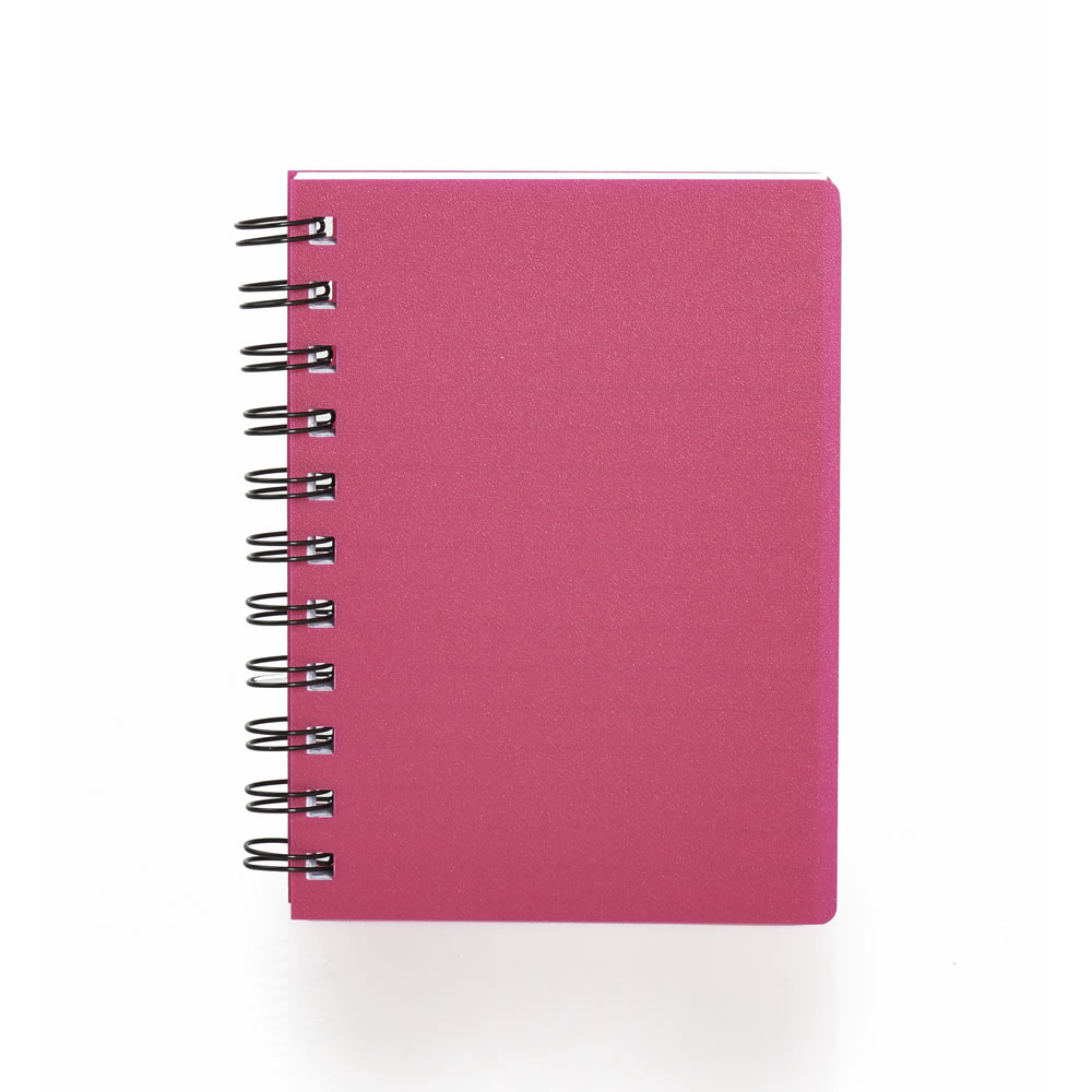 Wilko A6 Notebook PP Cover Pink Image 2