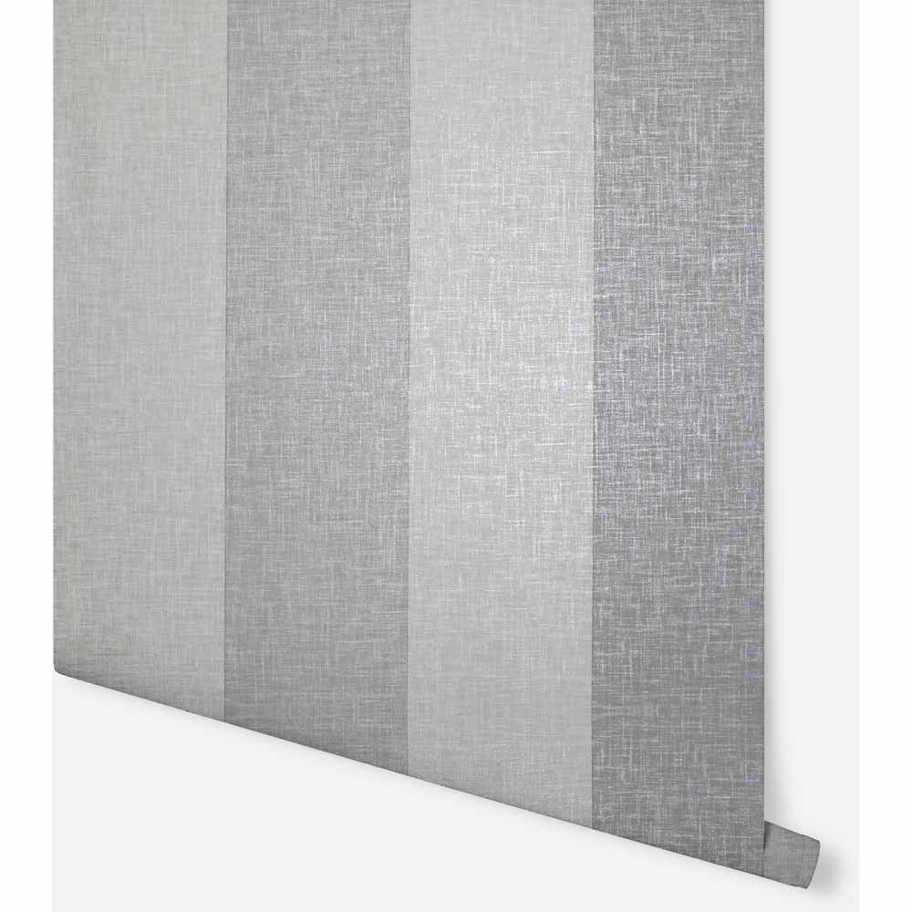 Arthouse Linen Stripe Grey Wallpaper Image 3