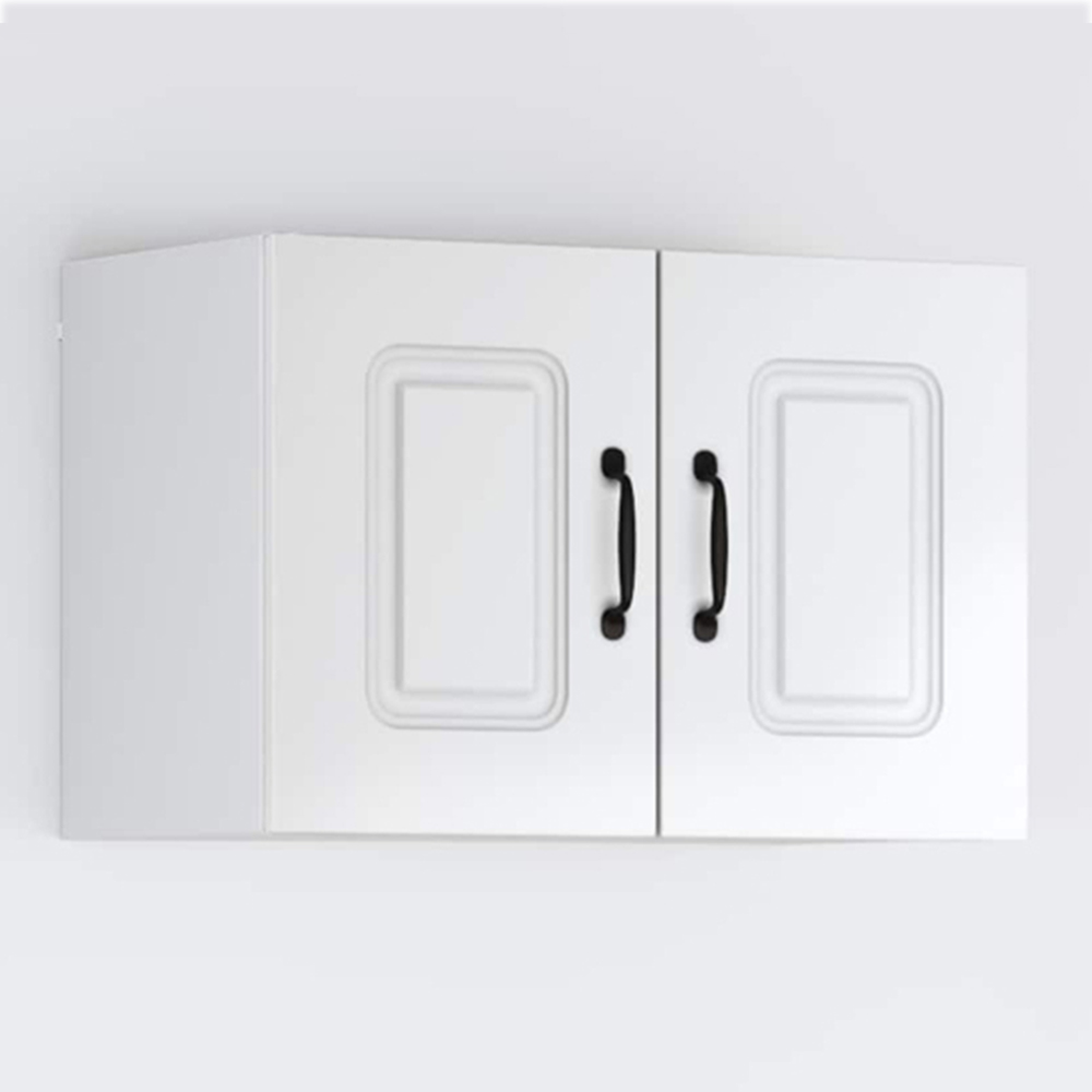 vidaXL Kalmar 2 Door High Gloss White Wall Mounted Kitchen Cabinet Set of 2 Image 1