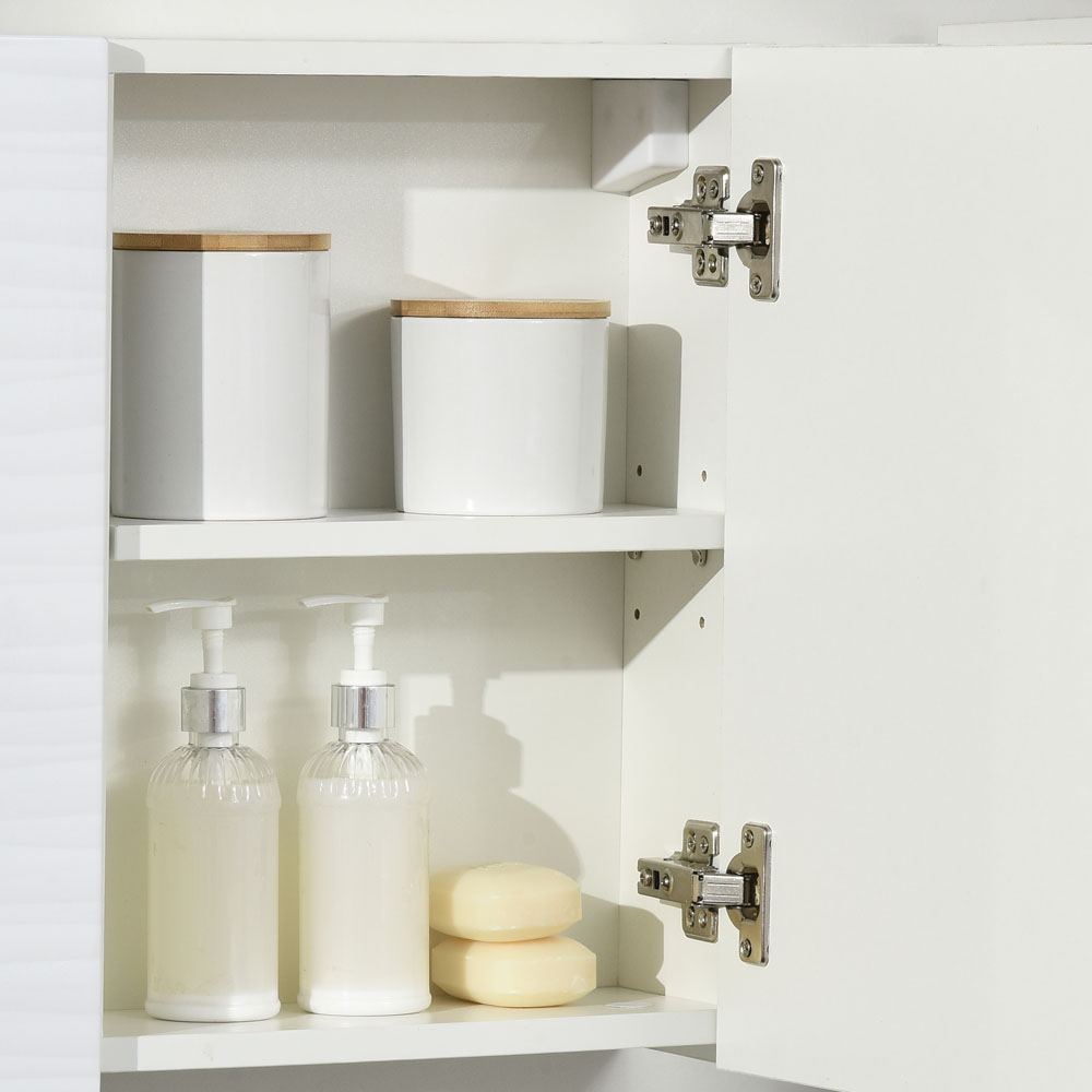 Kleankin 2 Door Mirror Bathroom Cabinet Image 4