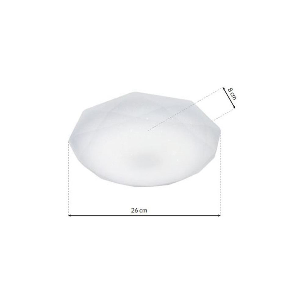 Milagro Hex White LED Ceiling Lamp 230V Image 6