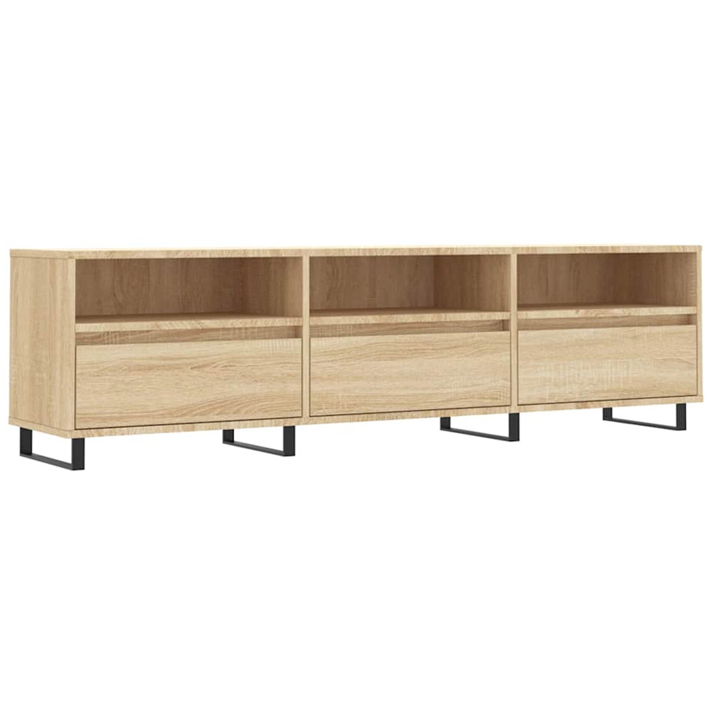 vidaXL 3 Door 3 Shelf Sonoma Oak TV Cabinet Image 2