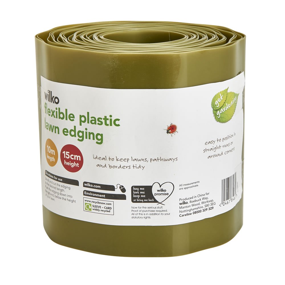 Wilko Flexible Plastic Lawn Edging 15cm x 10m Image 2