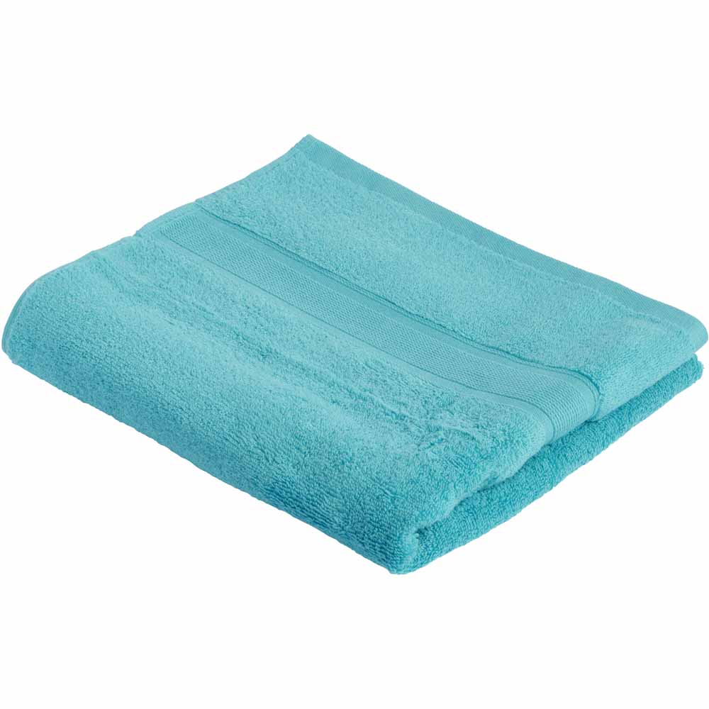 Wilko Supersoft Aqua Bath Towel Image 1