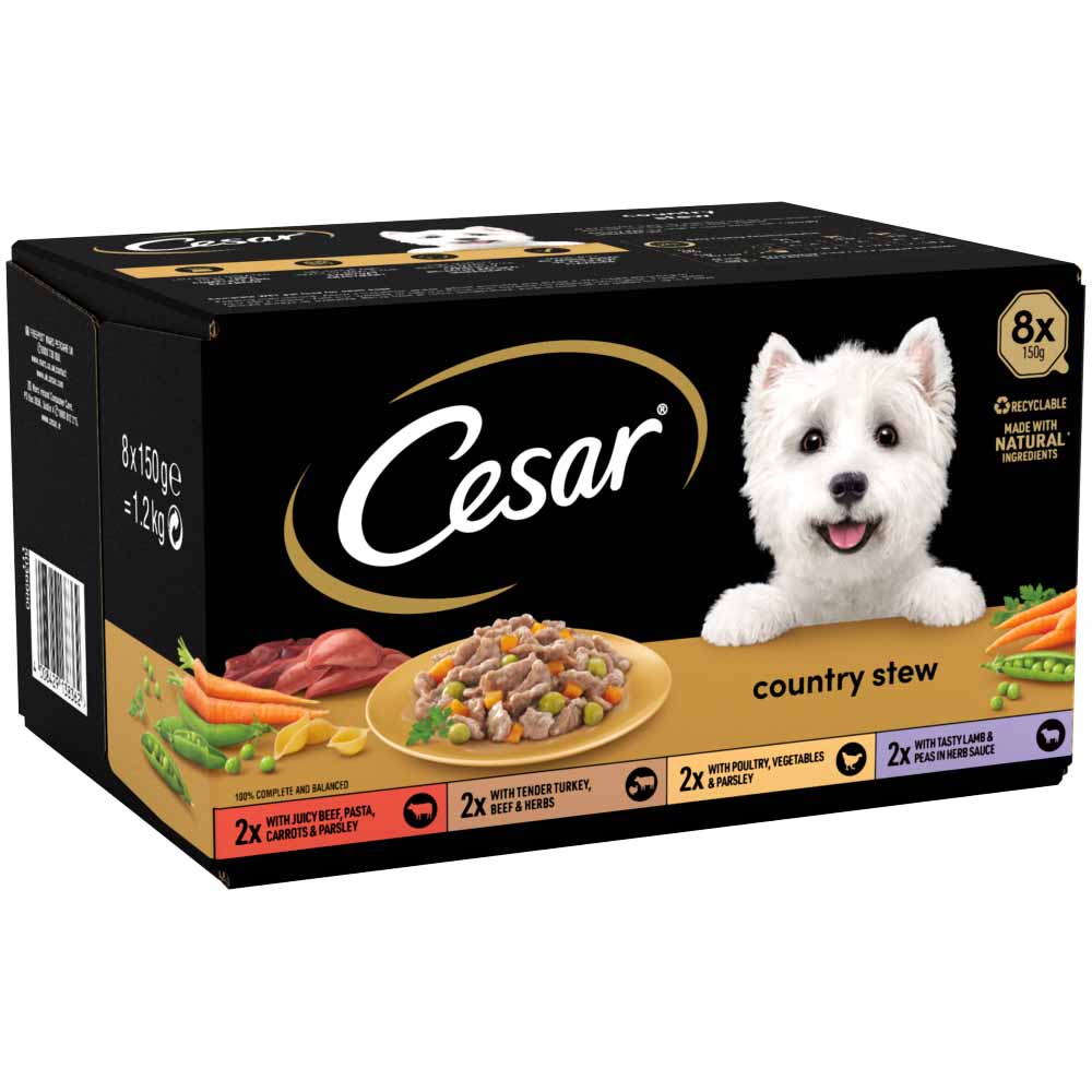 Cesar Special Selection Country Stew Adult Wet Dog Food Trays 8 x 150g Image 3