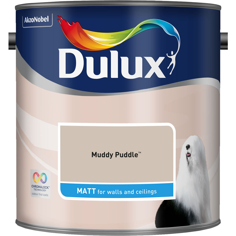 Dulux Muddy Puddle Matt Emulsion Paint 2.5L Image 1