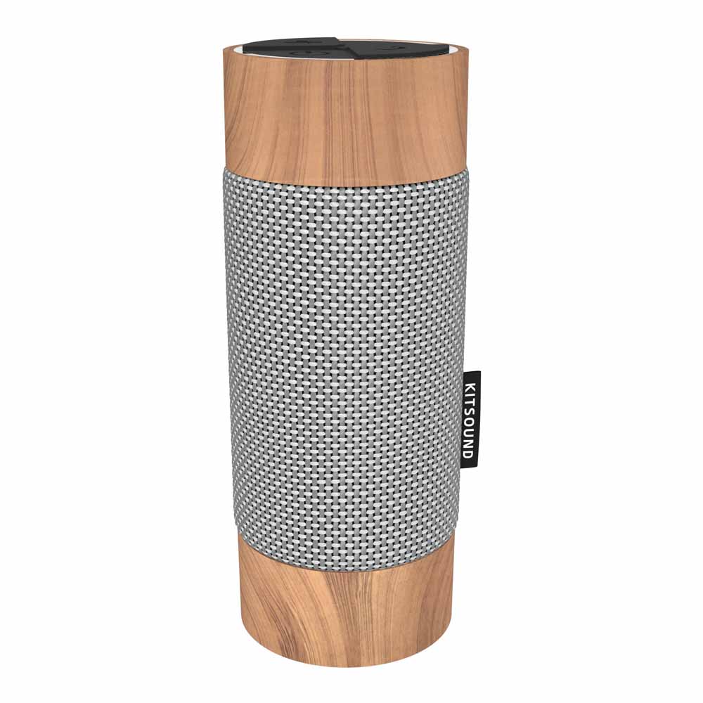 KitSound Diggit Outdoor Speaker Bamboo Wilko
